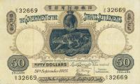 p12a from Straits Settlements: 50 Dollars from 1925